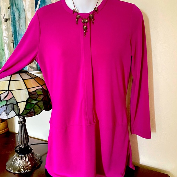 Ralph Lauren Magenta Silky Flowing Top EUC - Picture 3 of 8